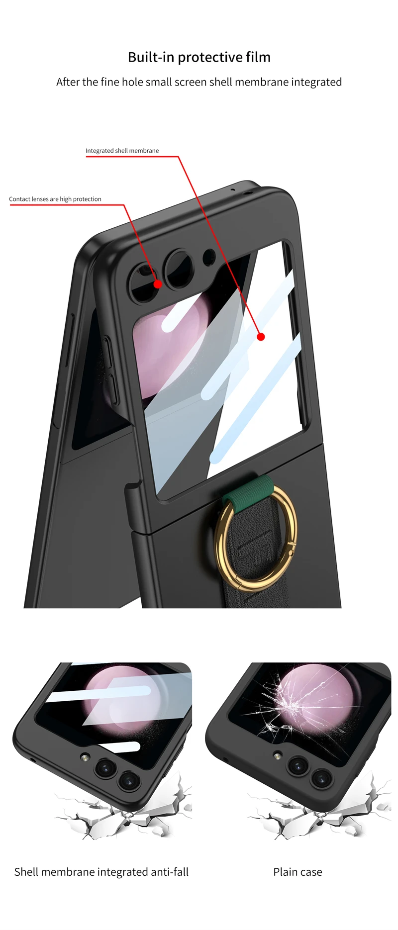 Shockproof Case with Wristband For Samsung Galaxy Z Flip 5 - onlinemegasale.com Shockproof Case with Wristband For Samsung Galaxy Z Flip 5 - onlinemegasale.com