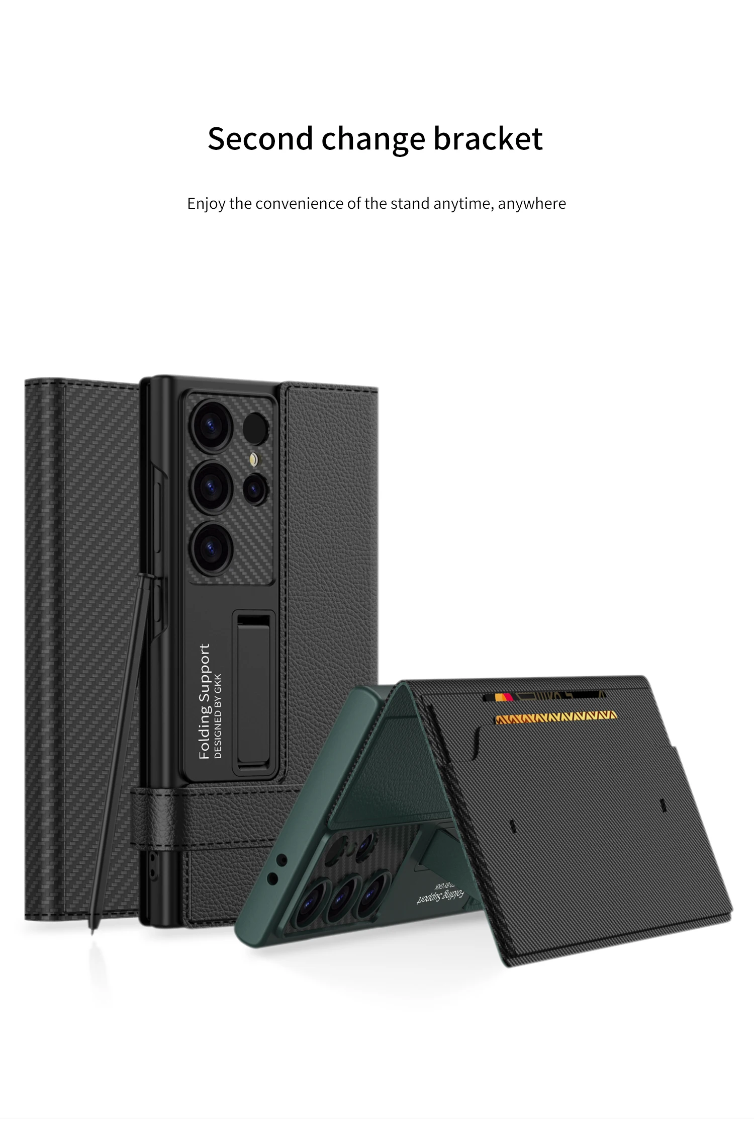 Leather Flip Card Clip Wallet Phone Case For Samsung Galaxy S Series - onlinemegasale.com