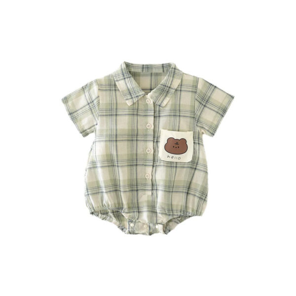 Green Plaid Infant Baby Bodysuit