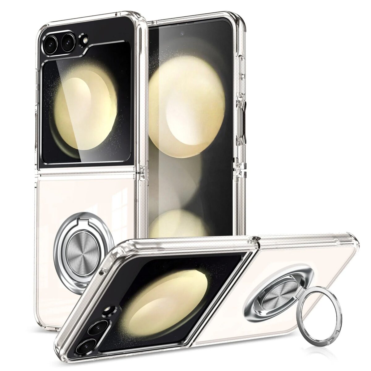 Shockproof Case With Magnetic Ring Stand For Samsung Galaxy Z Flip 6 - onlinemegasale.com