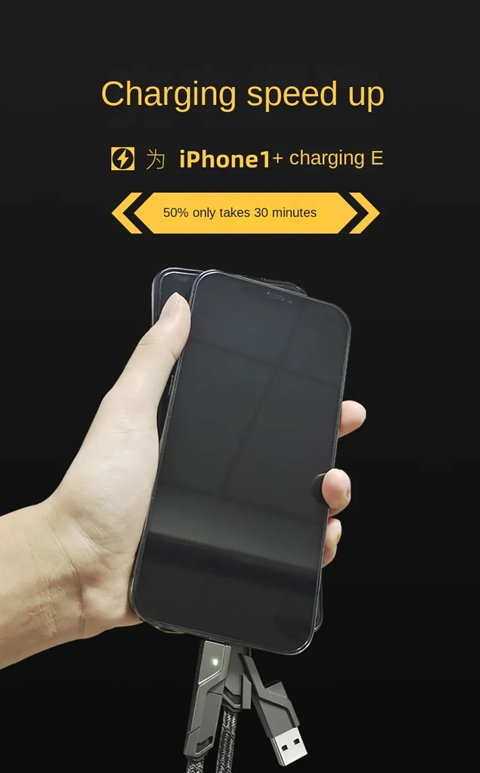 4-in-1 USB C Lightning Cable (2M): Fast Charging & Data Sync - onlinemegasale.com