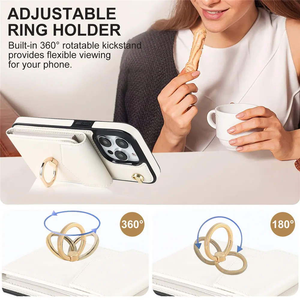 Luxury Leather Wallet Phone Case - onlinemegasale.com