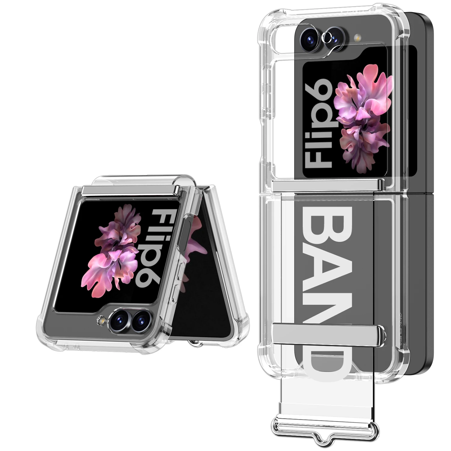 Transparent Shockproof Case for Samsung Galaxy Z Flip 6 - onlinemegasale.com