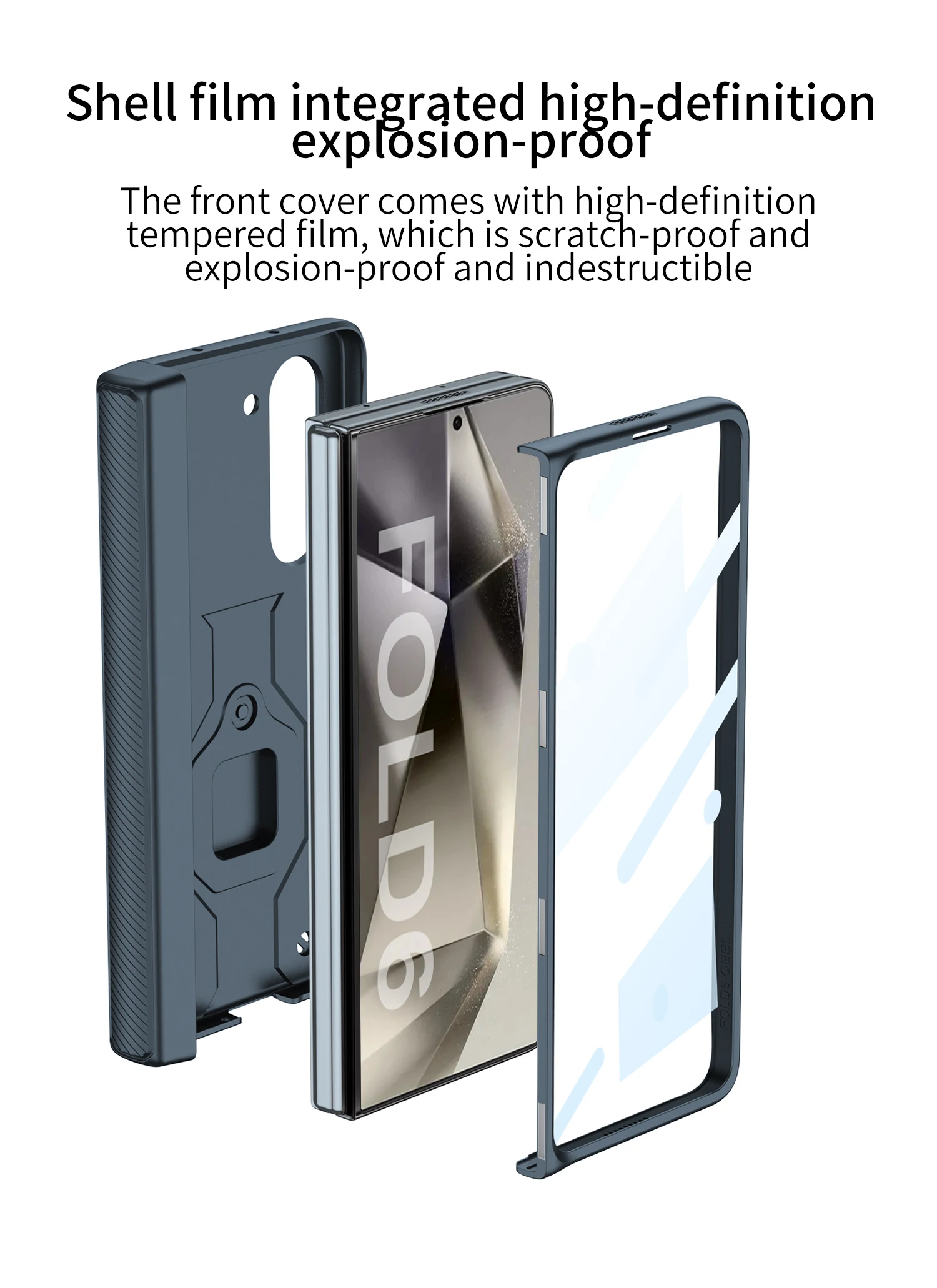 Full Protection Case with Pen Holder & Hinge Protection For Samsung Galaxy Z Fold 6 - onlinemegasale.com