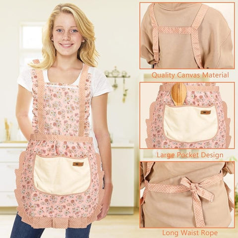 Sweet Flora Kitchen Apron - onlinemegasale.com