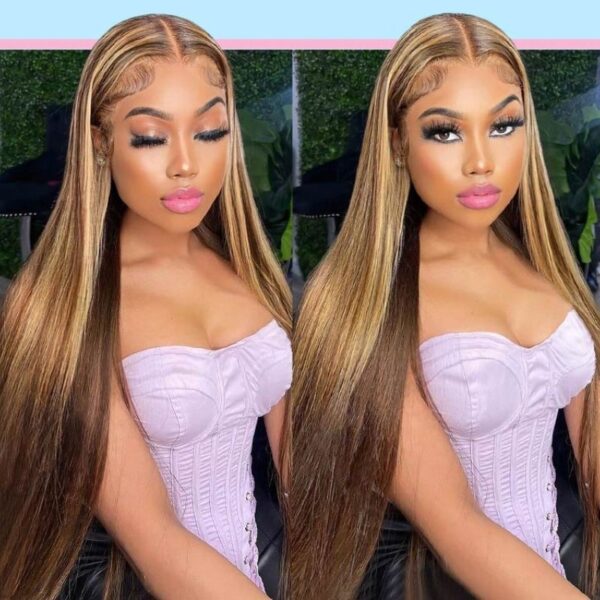 Cranberry Straight Hair Lace Front Wigs with Human Hair Wigs