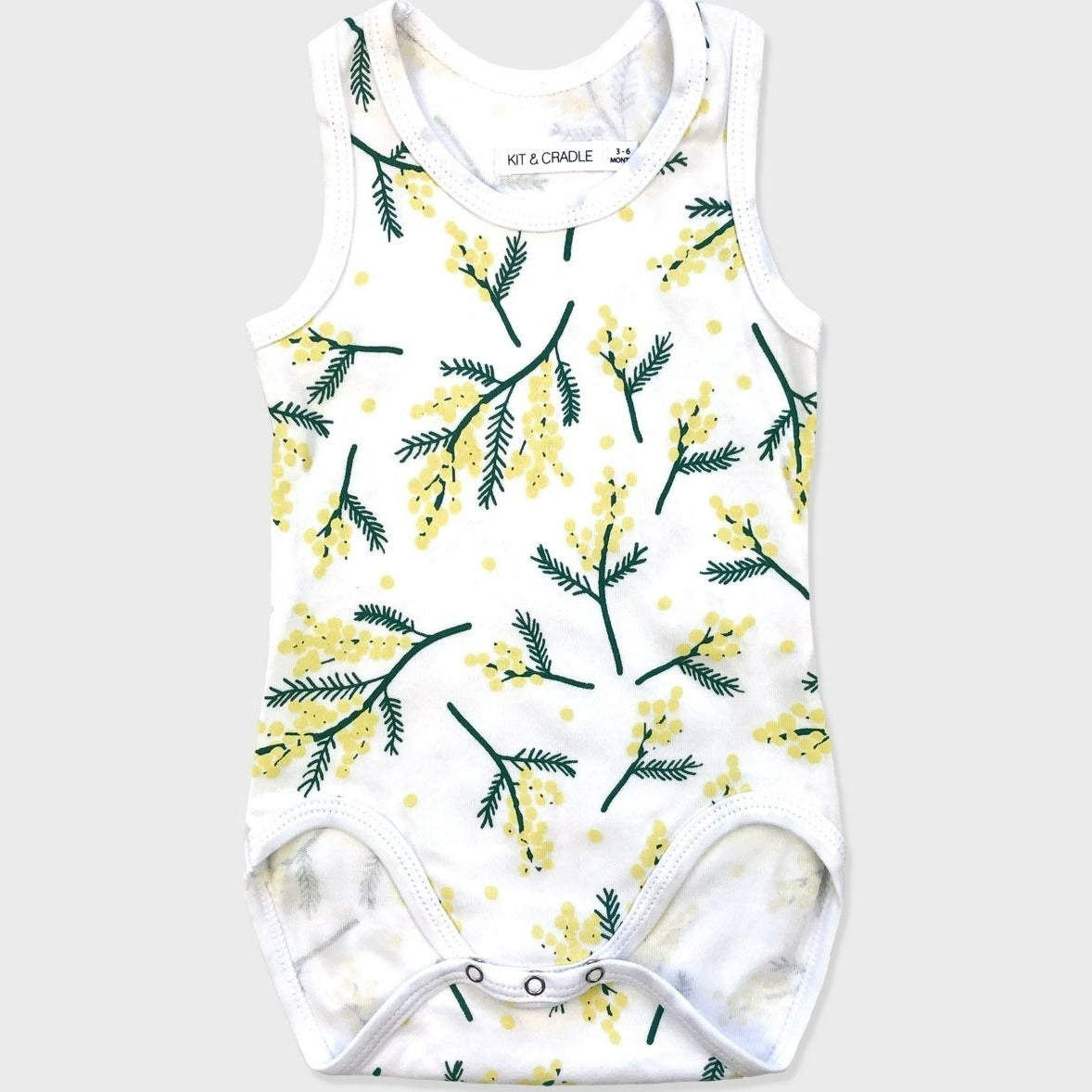 Organic Singlet Bodysuit - Wattle - onlinemegasale.com