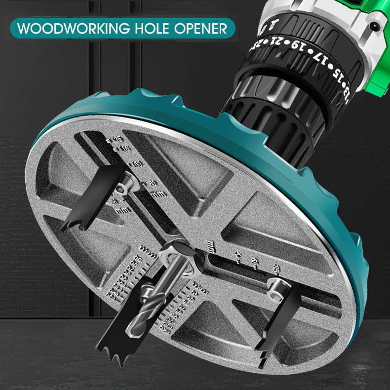 💥 Adjustable Hole Saw Diameter 45mm-130mm Woodworking Cutting Tools Hole Opener - onlinemegasale.com