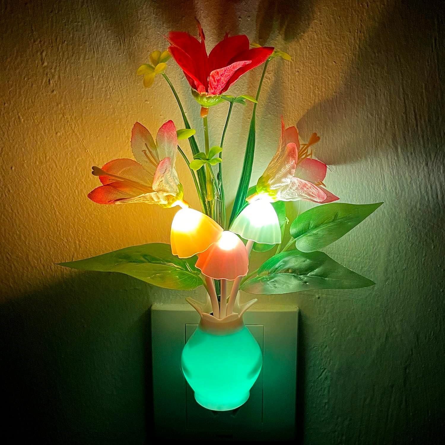 LED Mushroom Multi-color Night Lights - onlinemegasale.com