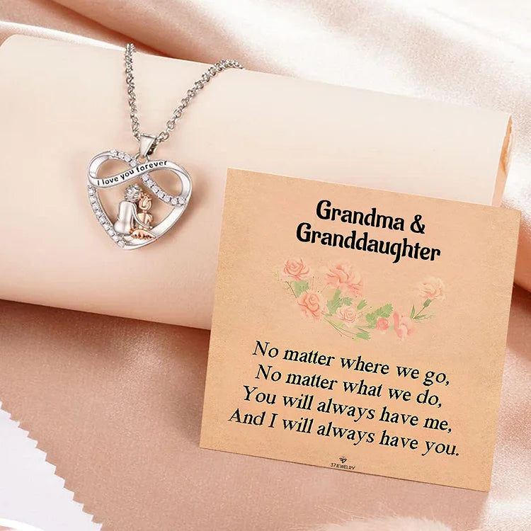 Grandma-Granddaughter Necklace - onlinemegasale.com Grandma-Granddaughter Necklace - onlinemegasale.com