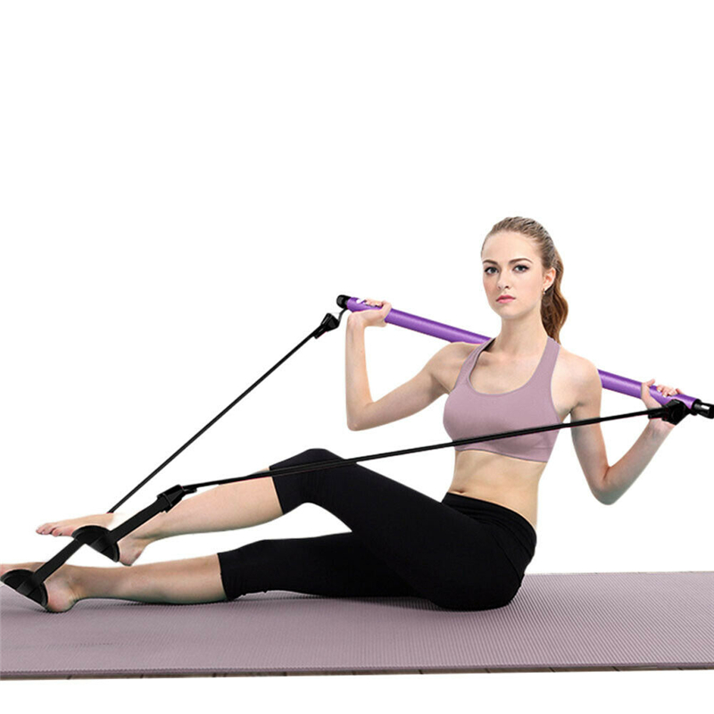 Multifunctional Portable Pilates Bar Fitness Stick Yoga Resistance Bands Home Gym Exercise Tools Multifunctional Portable Pilates Bar Fitness Stick Yoga Resistance Bands Home Gym Exercise Tools - onlinemegasale.com