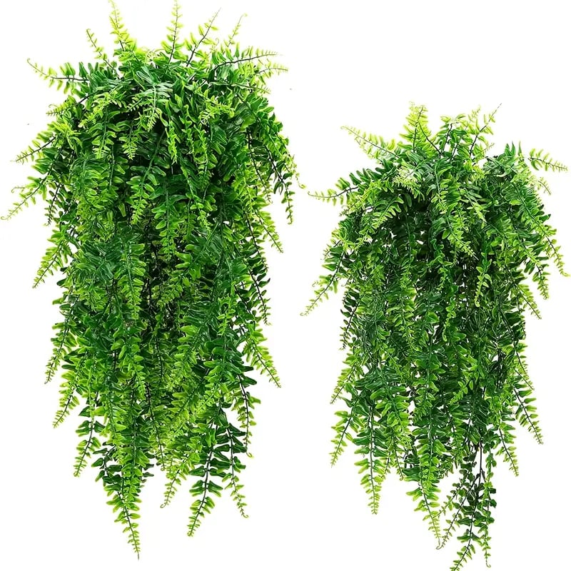 🌿Artificial hanging Persian grass vine - onlinemegasale.com 2pcs premium oxidation resistance artificial flower boston ferns artificial persian rattan fake hanging plant faux greenary vine outdoor uv resistant plastic plants for wall wedding party decor home decor details 1