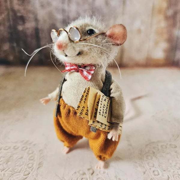 🎅🎄Cute Needle Felt Mouse For Decoration - onlinemegasale.com