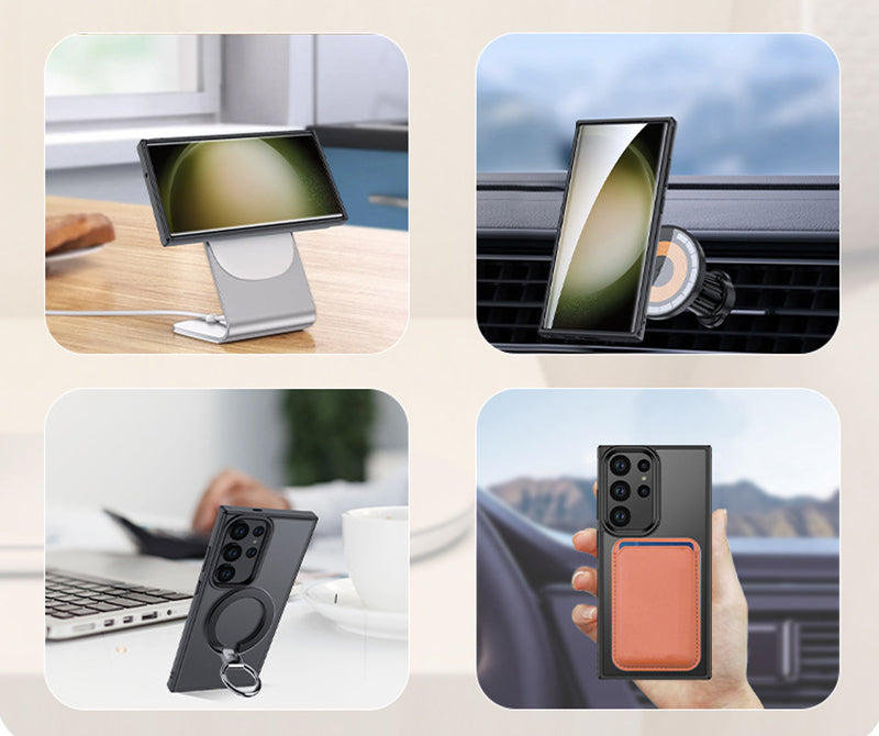 Samsung Magsafe Series | Transparent Frosted Phone Case - onlinemegasale.com