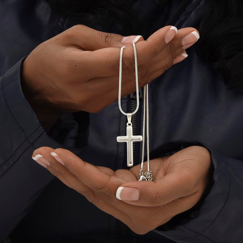 Grandson, Never Give Up - Cross Necklace - onlinemegasale.com Grandson, Never Give Up - Cross Necklace - onlinemegasale.com