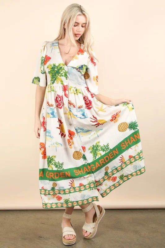 b4b12419ed87409eb1970ac1e25b932b-Max-Origin Button Down Printed Midi Dress - onlinemegasale.com