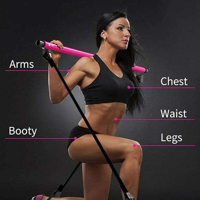 Multifunctional Portable Pilates Bar Fitness Stick Yoga Resistance Bands Home Gym Exercise Tools Multifunctional Portable Pilates Bar Fitness Stick Yoga Resistance Bands Home Gym Exercise Tools - onlinemegasale.com