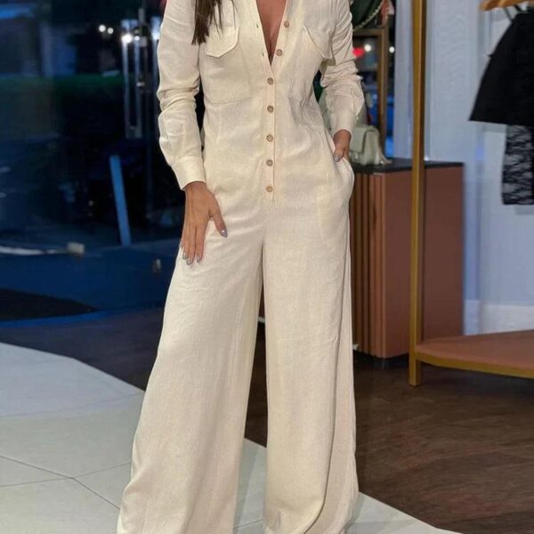 Chic Wide-Leg Jumpsuit for Women – Stylish Sleeveless One-Piece Ensemble