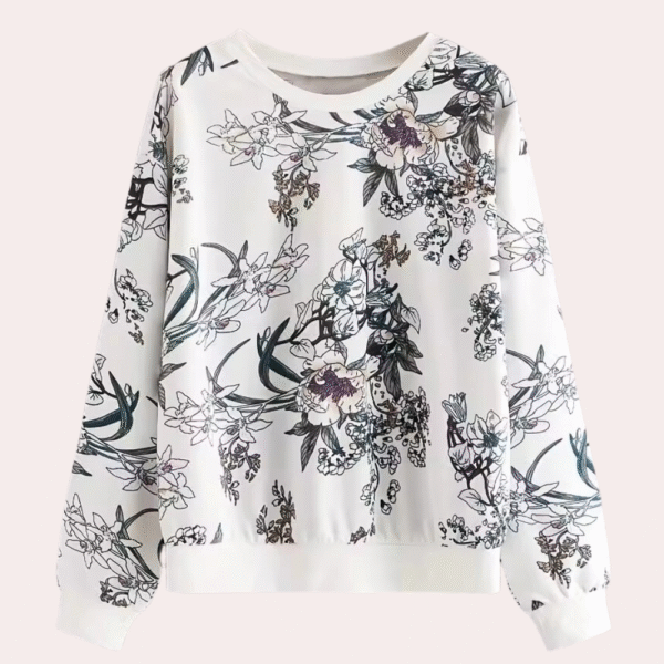Gracie - Modern Sweater with Floral Print