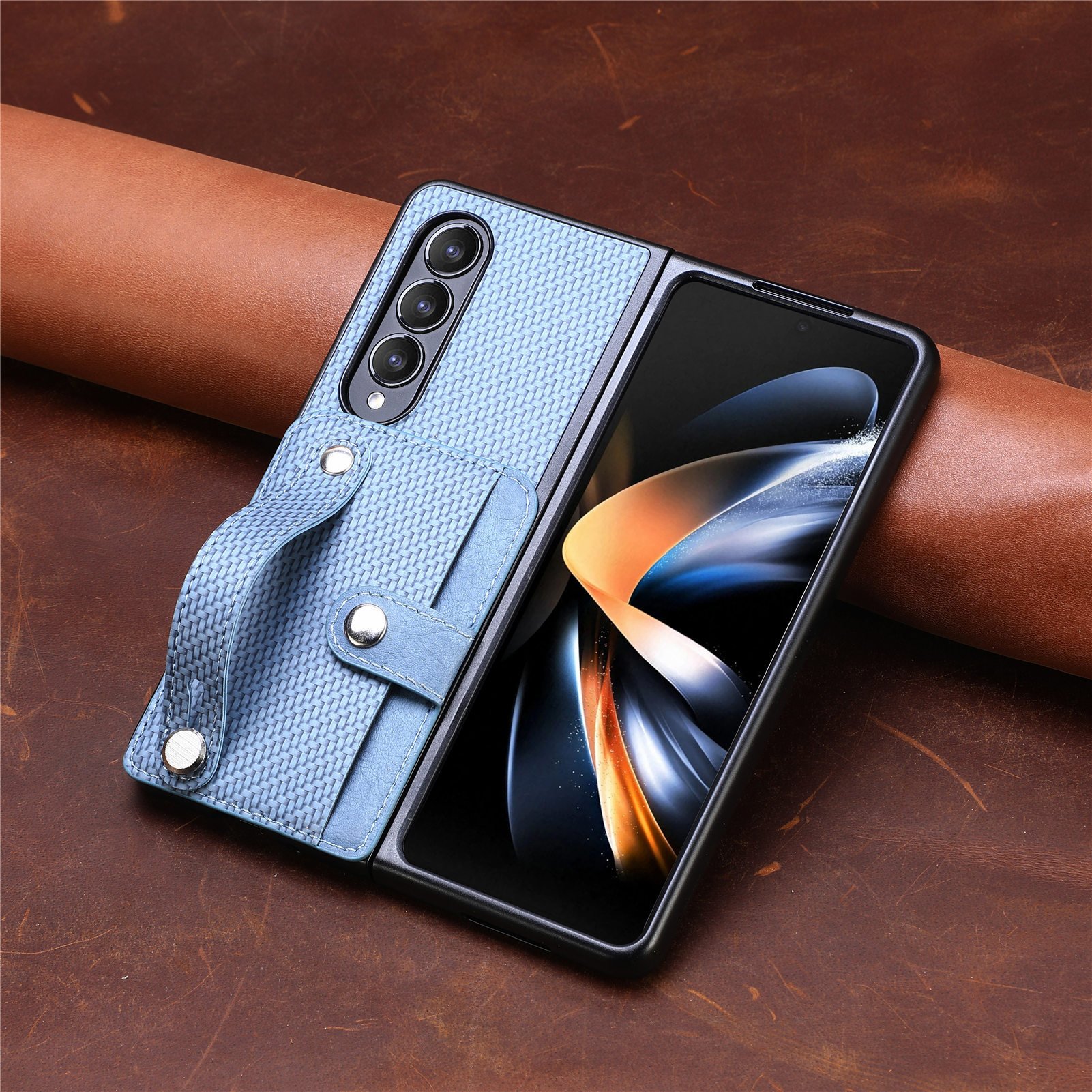 Card Slot Folding Case for Samsung Galaxy Z Fold5 & 4 - onlinemegasale.com