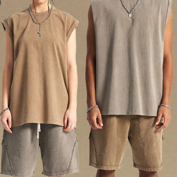 Men's Solid Color Round Neck Tank