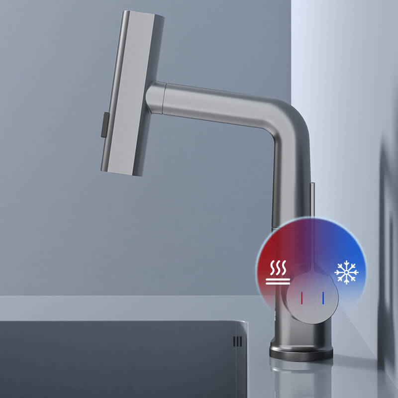 Lntelligent digital display pull-out faucet - onlinemegasale.com