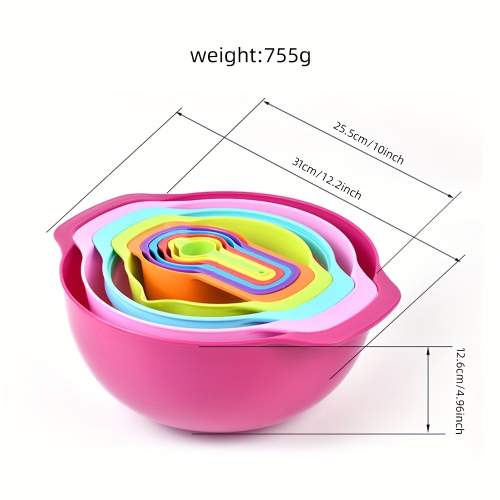 10-Piece Colorful Mixing Bowl Set - onlinemegasale.com