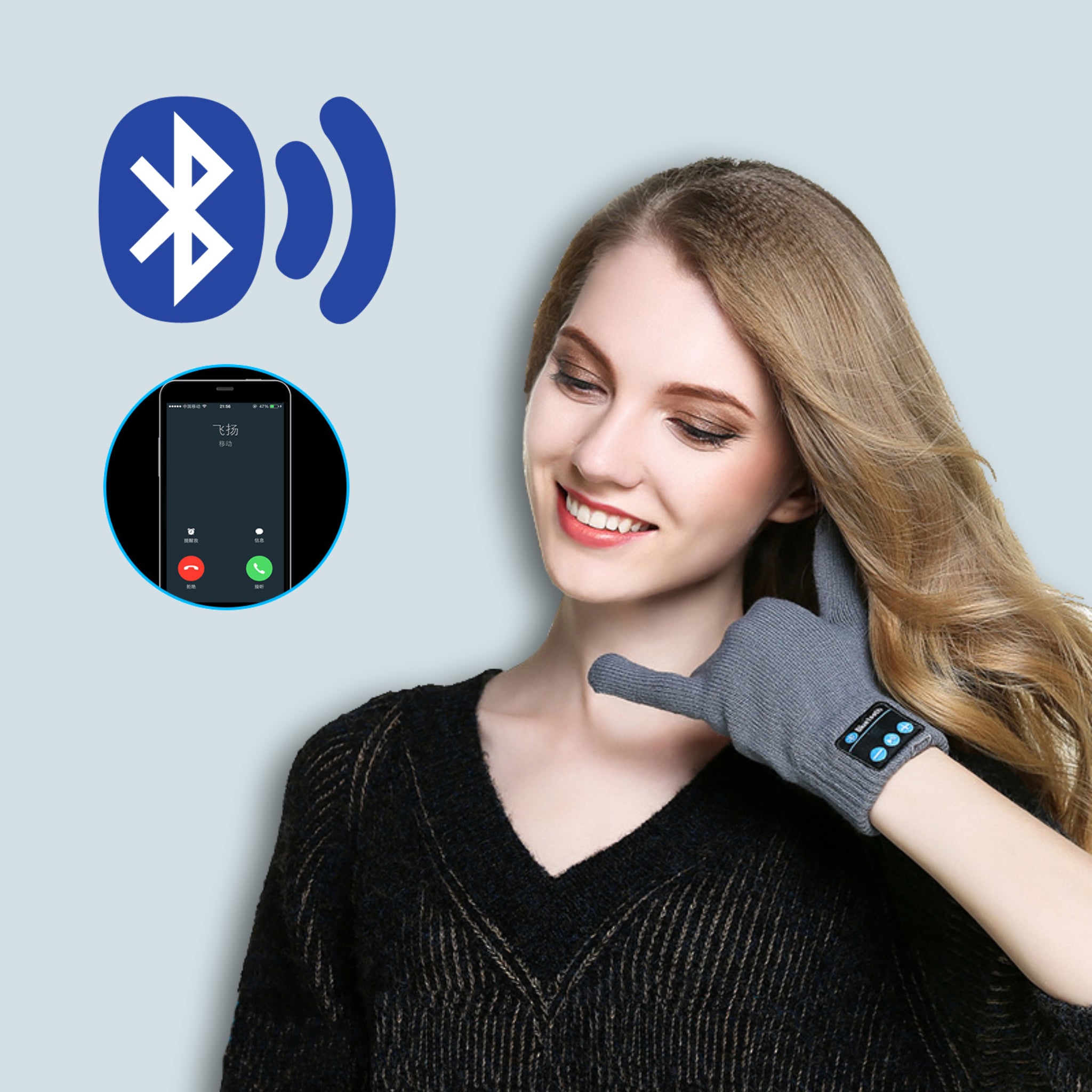 bluetoothglovesphone Unisex Bluetooth Smart gloves - onlinemegasale.com