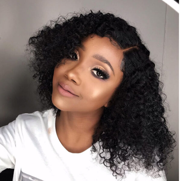 Cranberry Curly Bob 13X4 T Part Lace Wigs With Baby Hair  Human Hair Wigs  12inches