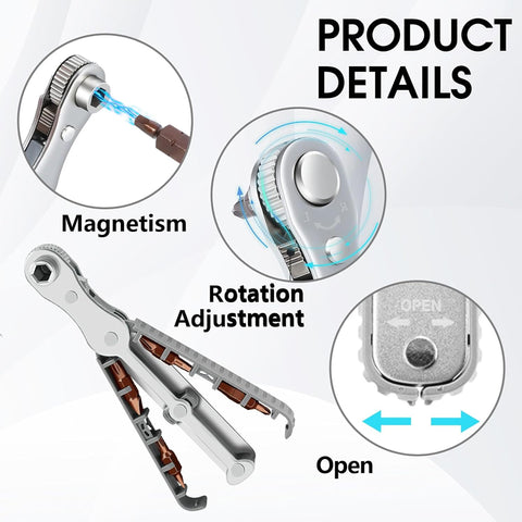 Bidirectional Ratchet Screwdriver Set - onlinemegasale.com