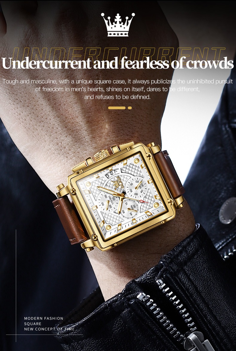 Luxury Diamond Crown Business Automatic Mechanical Watch - onlinemegasale.com