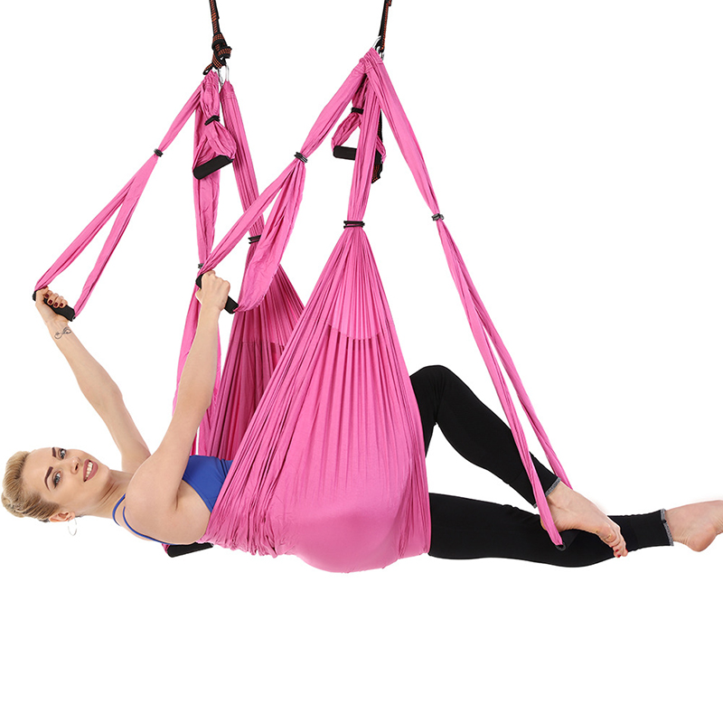 Yoga Auxiliary Stretch Belt Yoga Strap Hammock Swing Stretching Anti-gravity Inversion Exercises - onlinemegasale.com