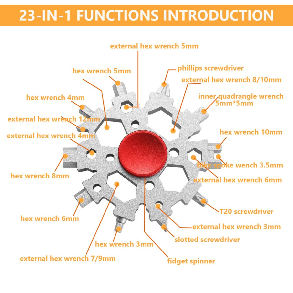 23-in-1 Snowflake Multitool - onlinemegasale.com