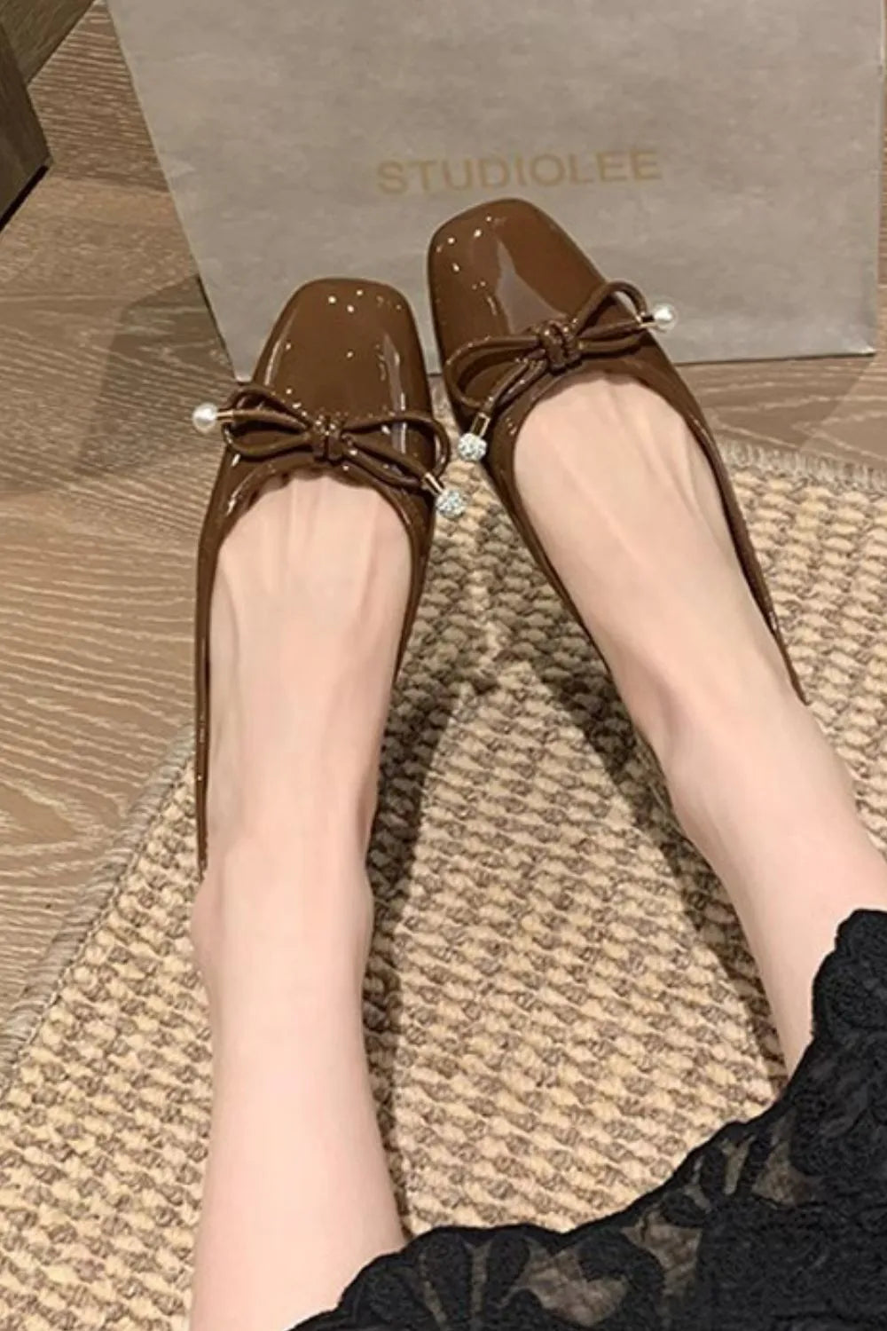 c9af5777-760b-470b-a76a-9b9f1c59dfd4-Max-Origin Square Toe Flats Slip-Ons - onlinemegasale.com