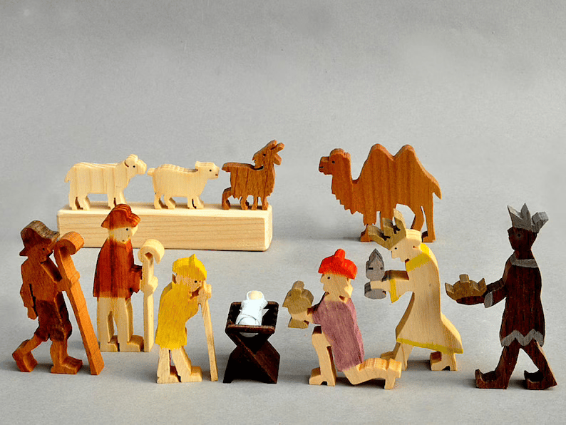 The Christmas Story Unique Nativity Set Wooden Nativity Scene - onlinemegasale.com