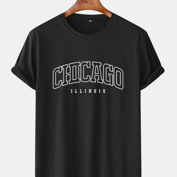 Chicago Print Arc Hem T-Shirt