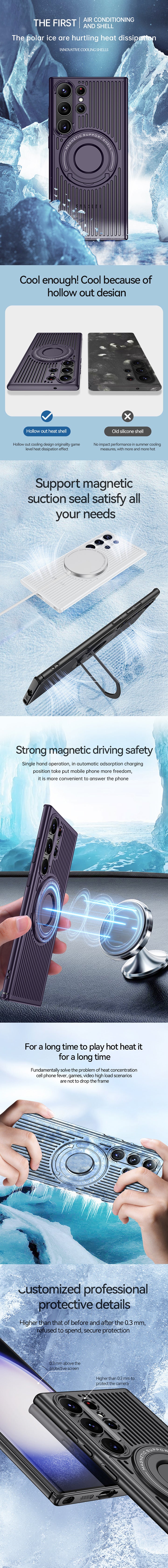 Samsung Magsafe Series | Heat Dissipation Foldable Bracket Phone Case - onlinemegasale.com