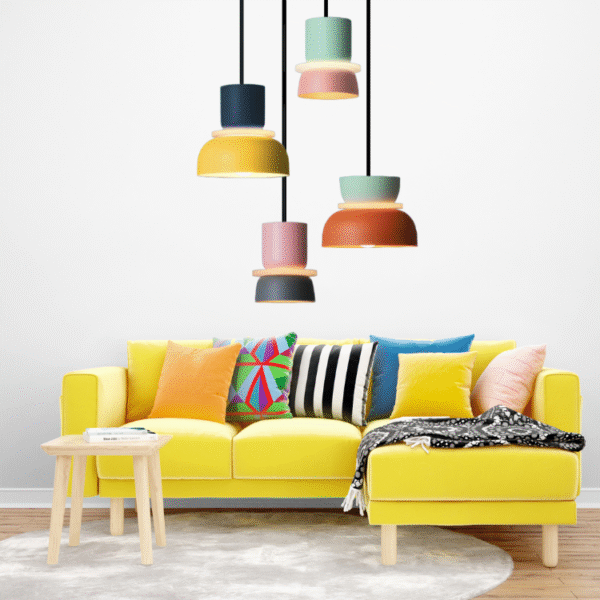 Vibrant Macaron Pendant Light – Chic Illumination for Your Home