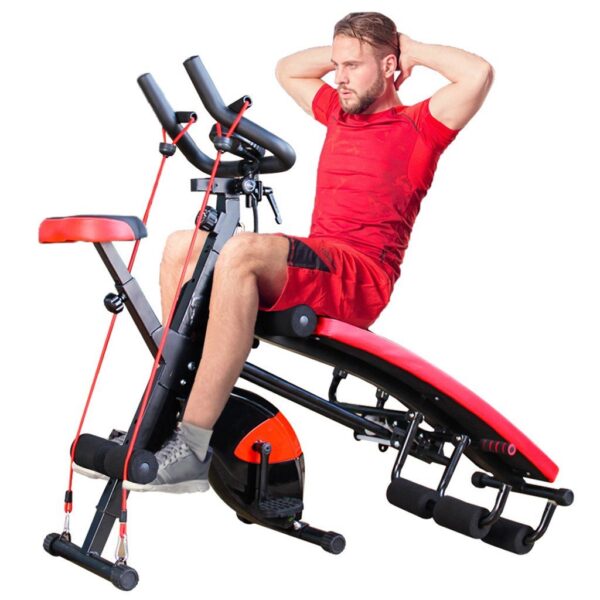 Combination Fitness Machine Indoor Cycling Bike Abdominal Trainers Push Ups