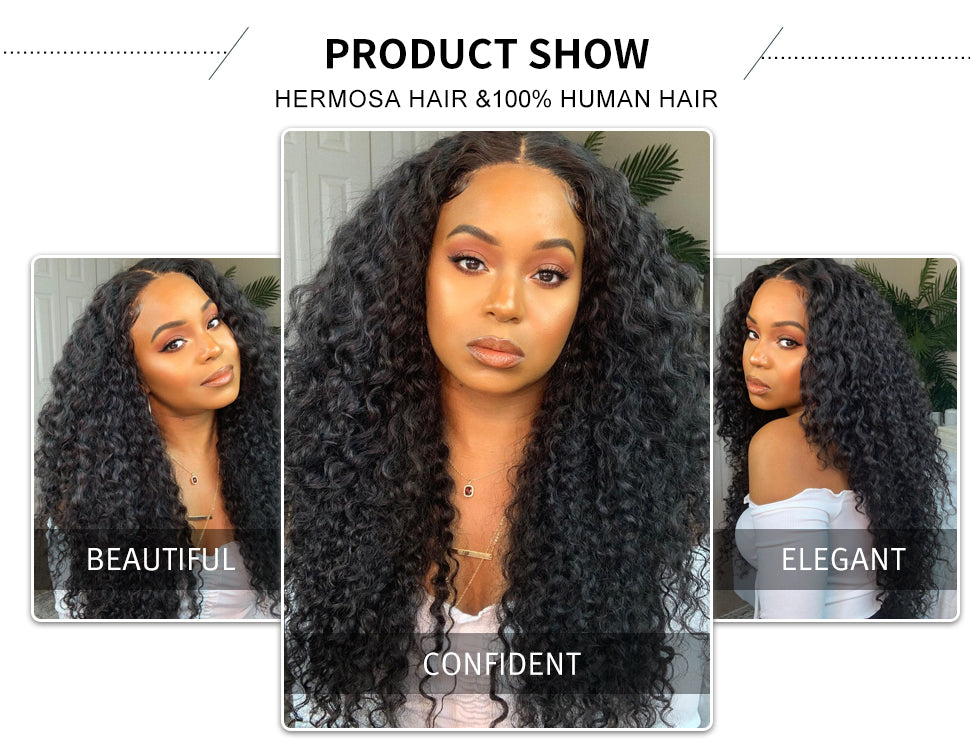 Curly Hair 12A 4x4 5x5 Pre Cut HD Lace Closure Human Hair Wigs Wear & Go Glueless Wigs - onlinemegasale.com