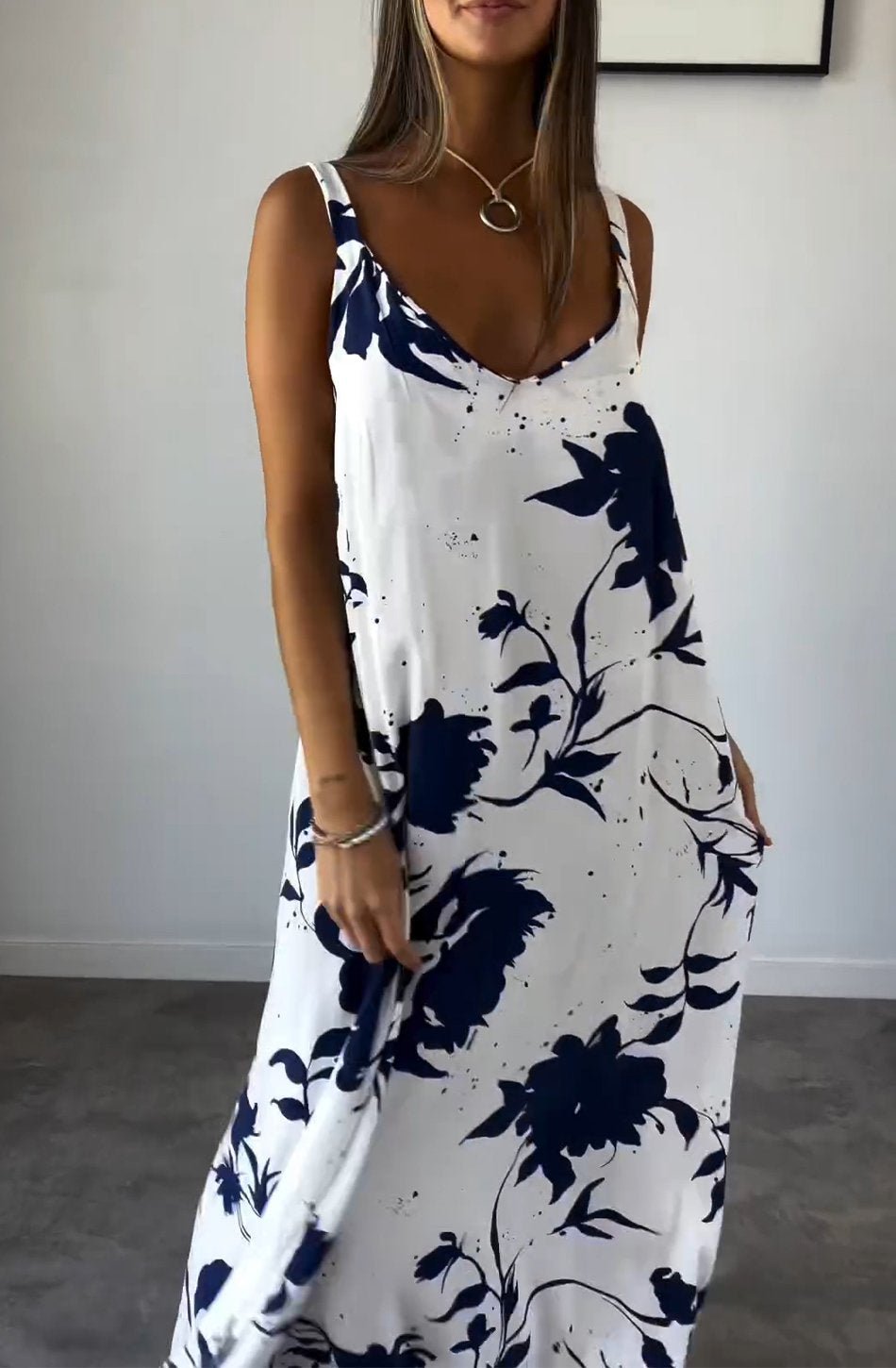 Women's Flared Dress with Print - onlinemegasale.com