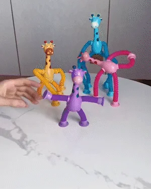 Telescopic Suction Cup Giraffe/Robot Toy - onlinemegasale.com