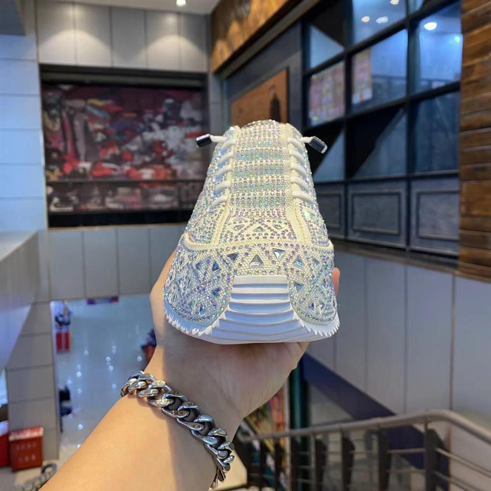 Diamond-encrusted Sneakers for Men - Buy two and get free shipping! - onlinemegasale.com