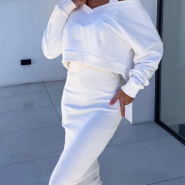 Vest Dress and V-Neck Sweatshirt Set🍁Buy 2 Sets Free Shipping