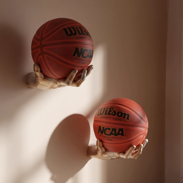 Volleyball, basketball, football, ball support stand base collection interior decoration - onlinemegasale.com