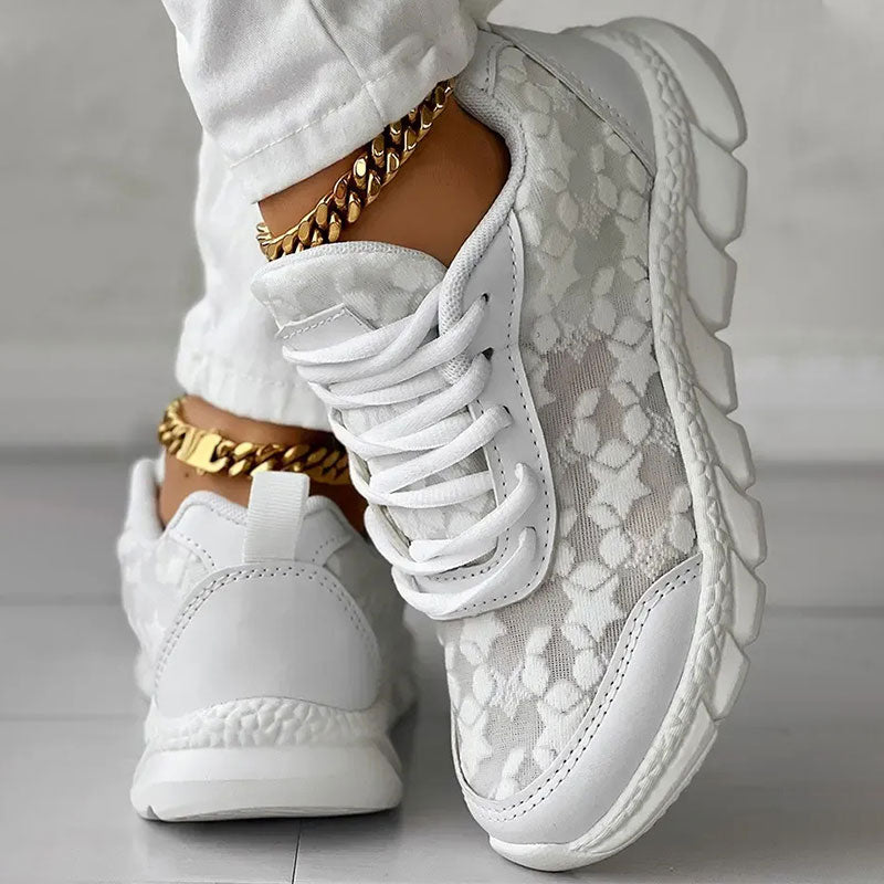 [35-44]Breathable sneakers with round toe and lace - onlinemegasale.com