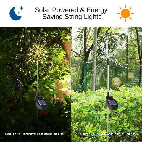 Last Day 50% OFF - Waterproof Solar Garden Fireworks Lamp - onlinemegasale.com