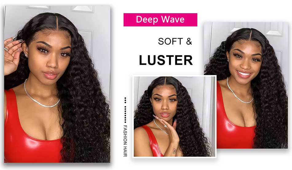 12A Cranberry 13x4/13x6 HD Transparent Lace Front Human Hair Wigs Brazilian Deep Wave Frontal Wigs 180% Density - onlinemegasale.com