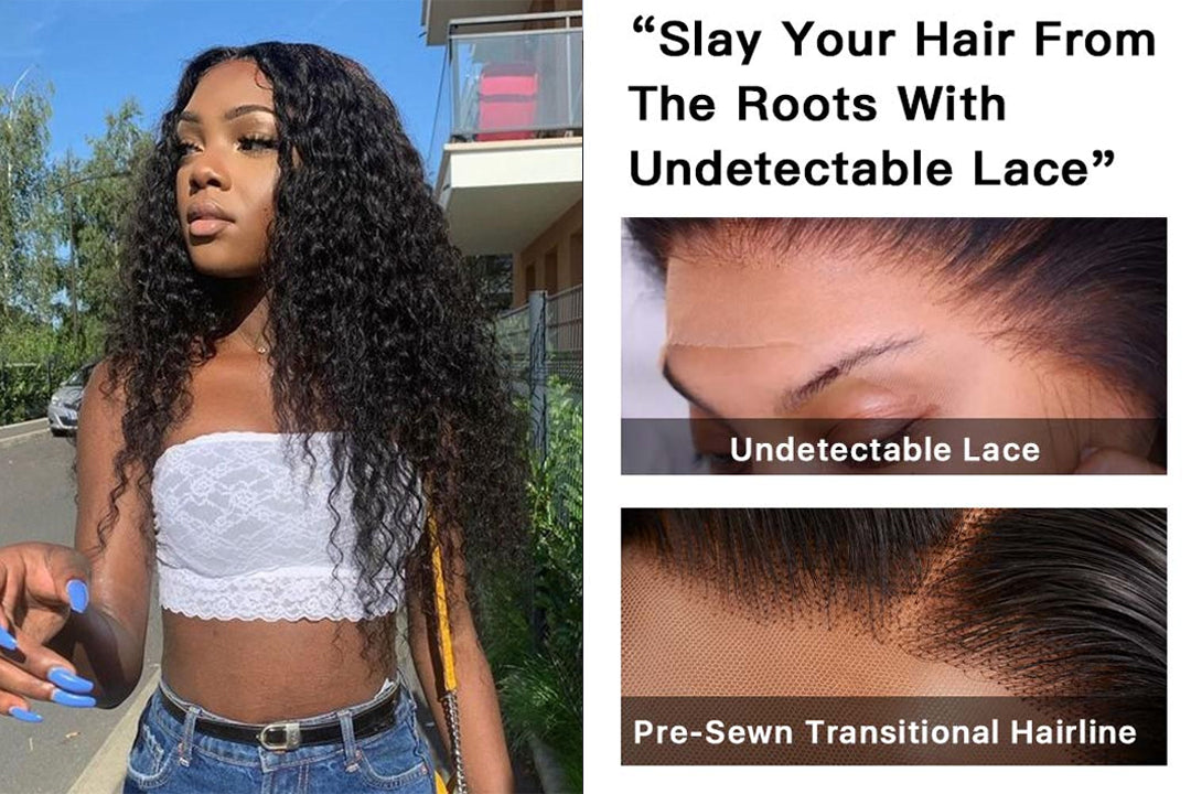 CRANBERRY 12A DEEP WAVE WIG | 18-36 INCHES 4x4 GlUELESS LACE WIG - onlinemegasale.com