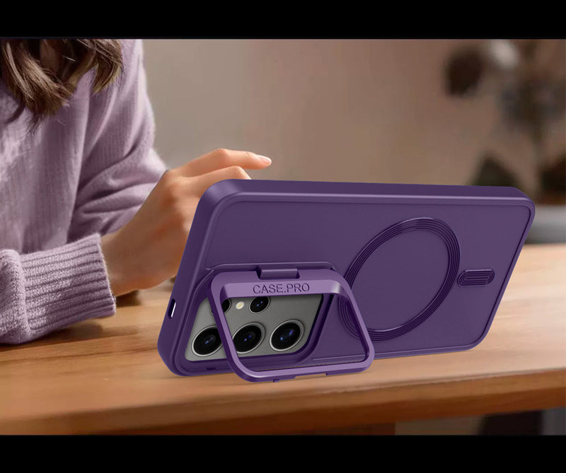 Samsung Magsafe Series | Multifunctional Stand Frosted Mobile Phone Case - onlinemegasale.com